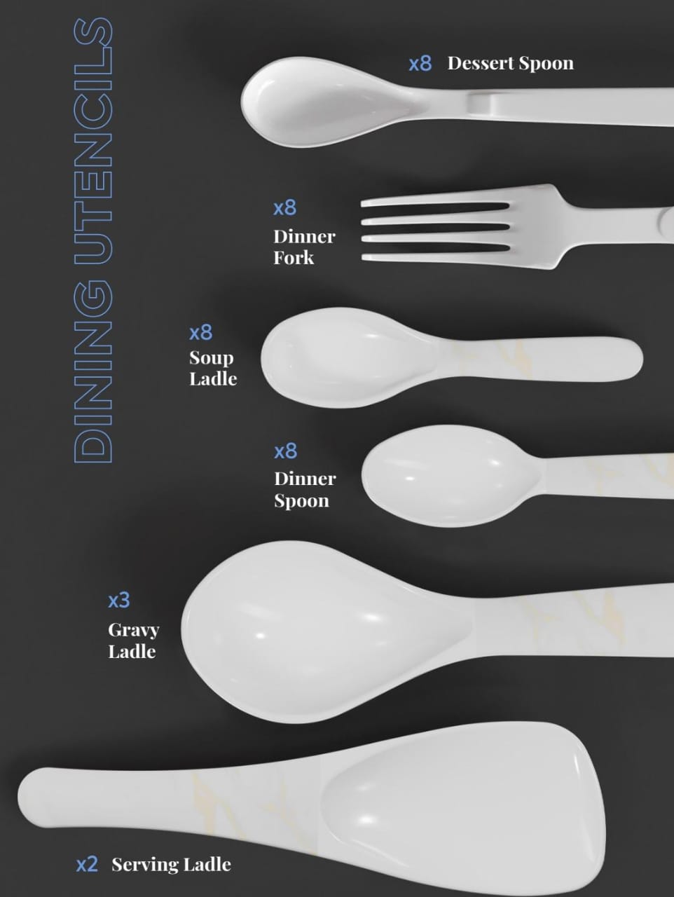 Heritage Double Glaze Dinner Set 88pcs
