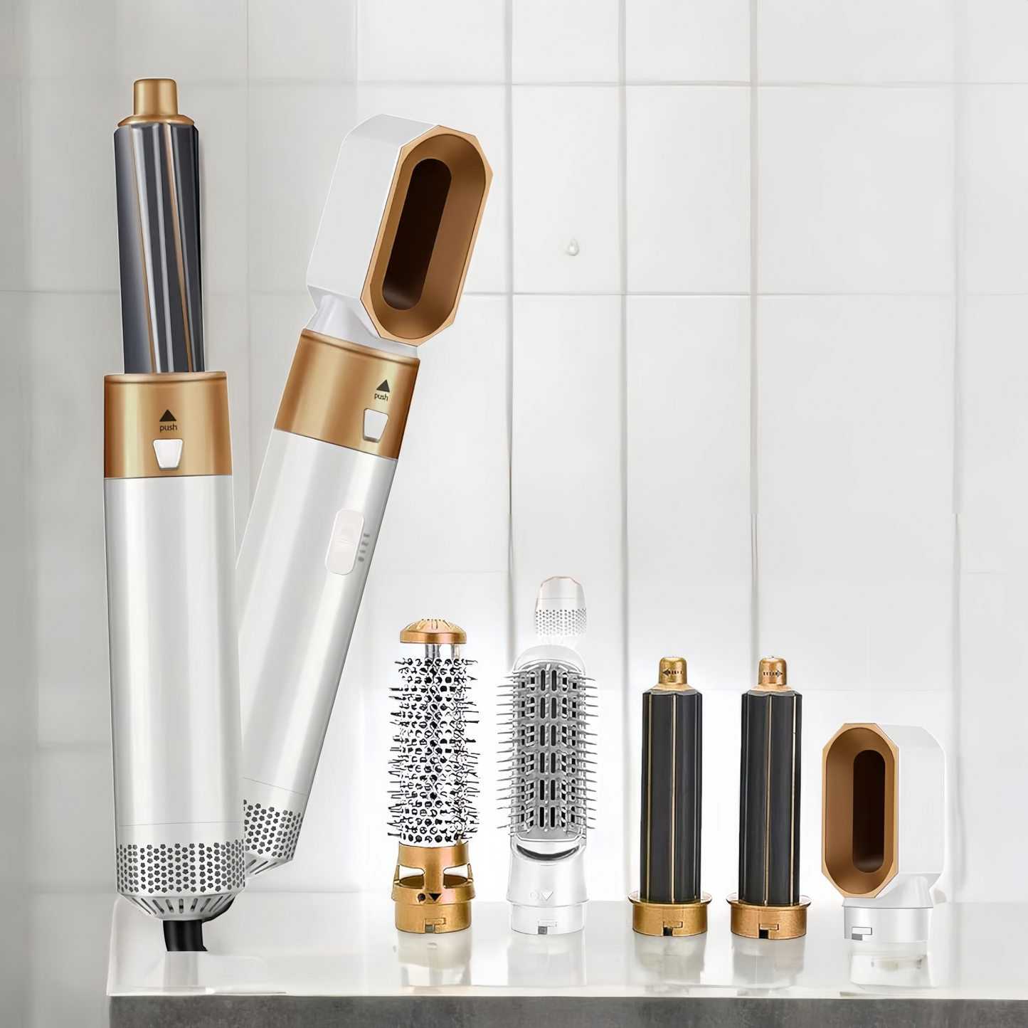 Professional 5-in-1 Hair Styler – Dryer, Curler & Straightener
