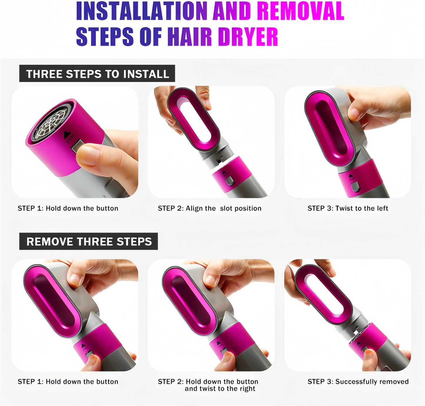 Professional 5-in-1 Hair Styler – Dryer, Curler & Straightener