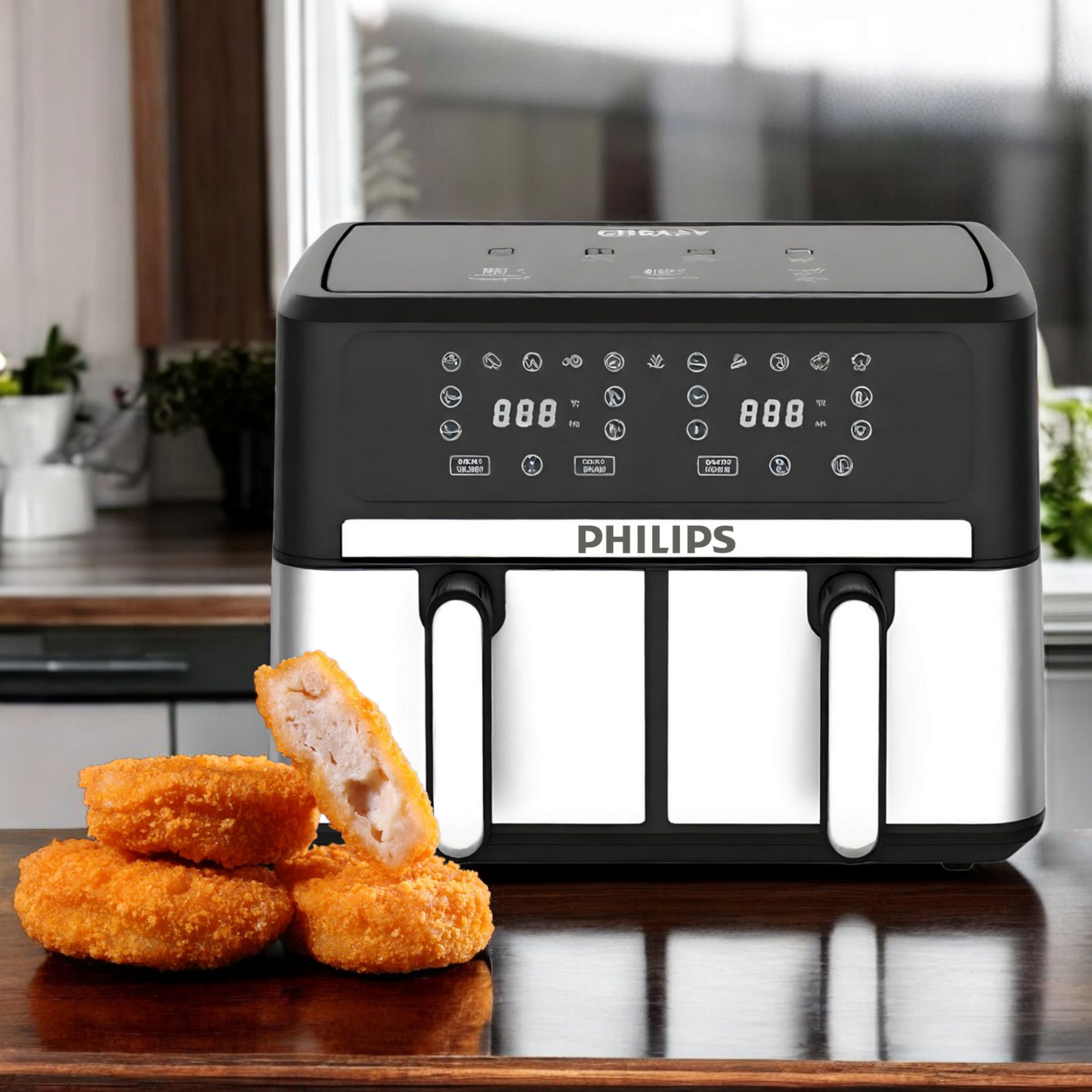Double box air fryer XXXL