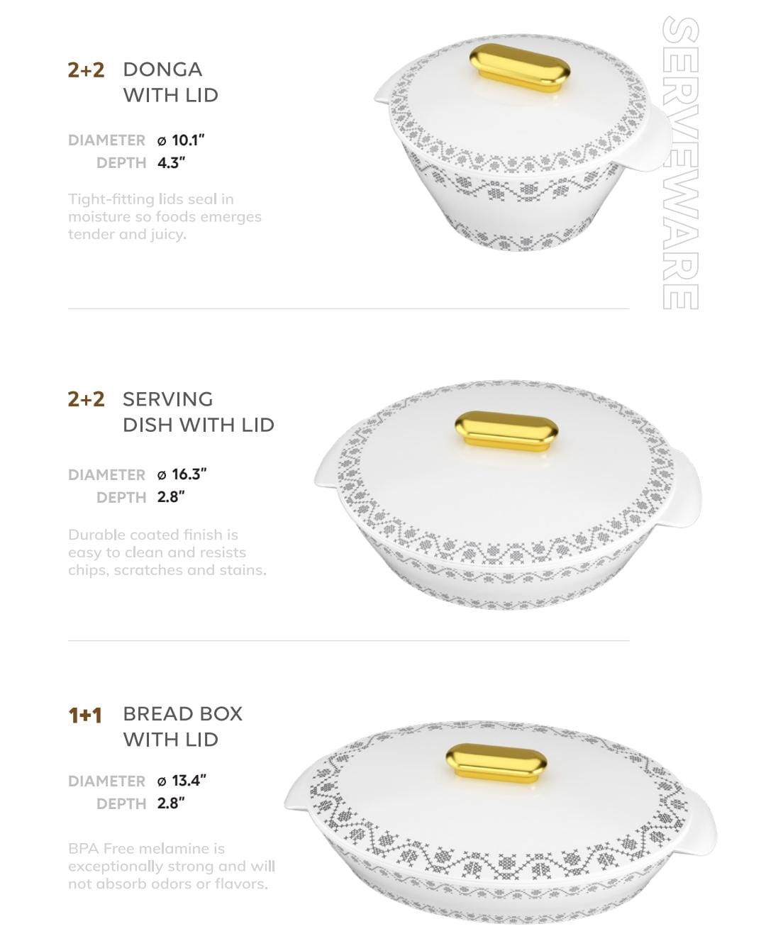 Heritage Double Glaze Dinner Set – 88 Pcs