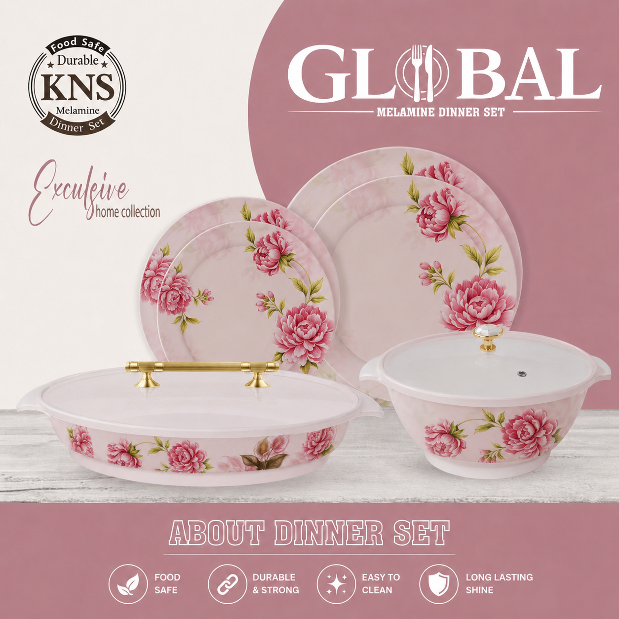 Double glaze dinner set 72pcs (106)