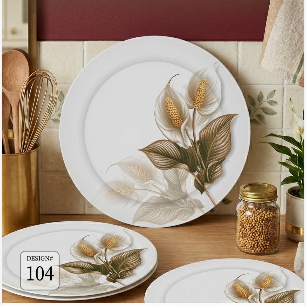 Double glaze dinner set 72 pcs (104)