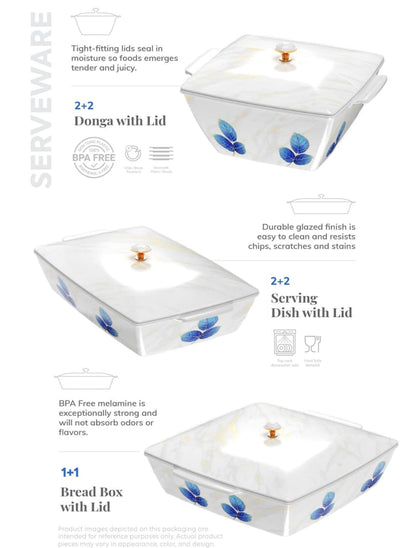 Heritage Double Glaze Dinner Set 88pcs