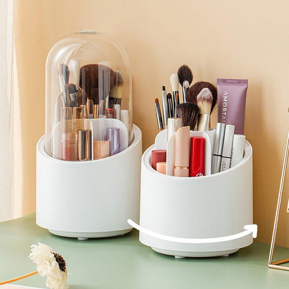 Rotating Makeup Brush Holder – Waterproof, 7 Slots