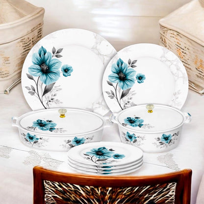 72 pieces Glass cover melamine dinner set(13)