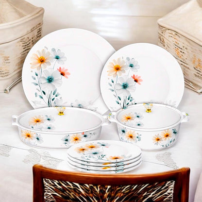 72 pieces Glass cover melamine dinner set (10)