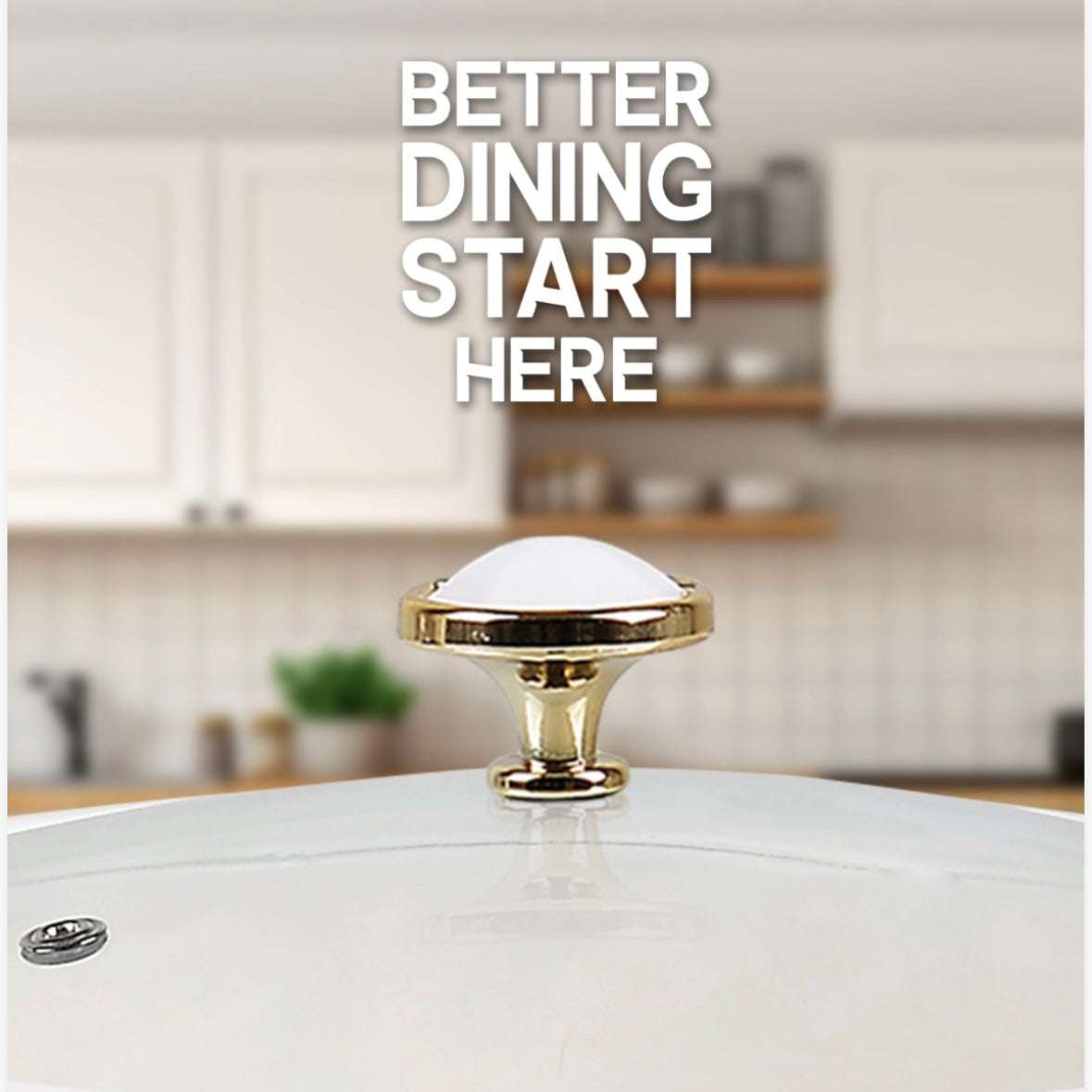 Glass cover melamine dinner set