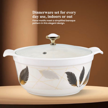 Glass cover melamine dinner set