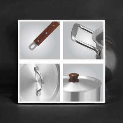 Haier Silver Steel Cookware Set – 16 Pcs