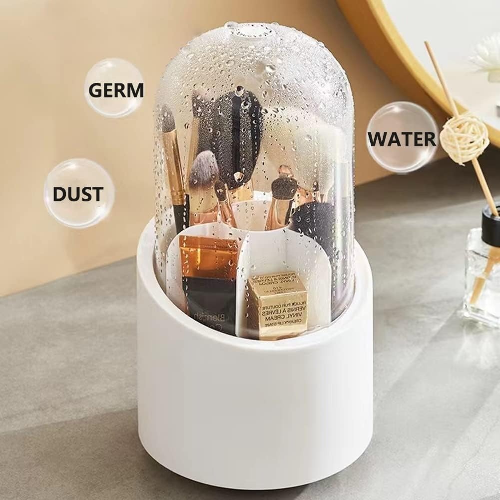 Rotating Makeup Brush Holder – Waterproof, 7 Slots
