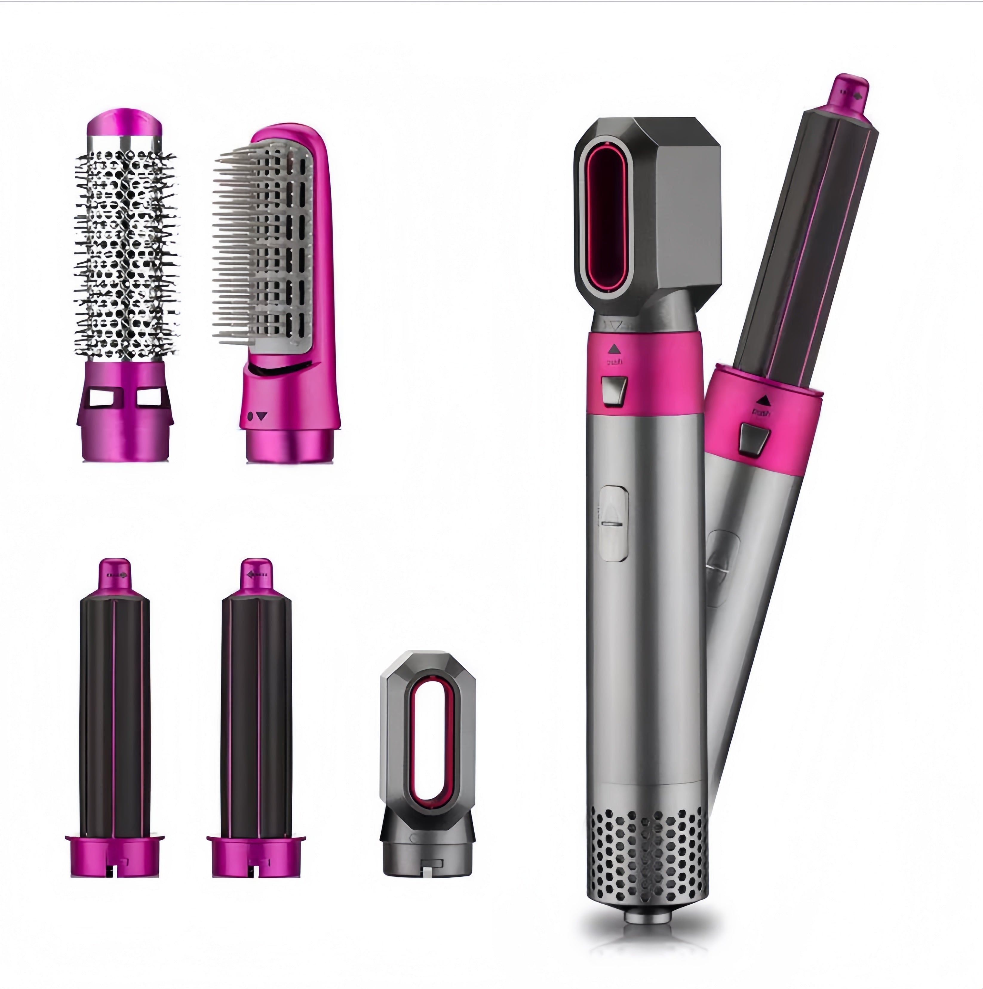 Professional 5-in-1 Hair Styler – Dryer, Curler & Straightener – QT Mart