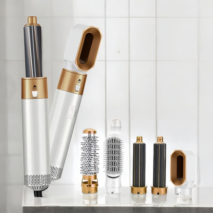 Professional 5-in-1 Hair Styler – Dryer, Curler & Straightener
